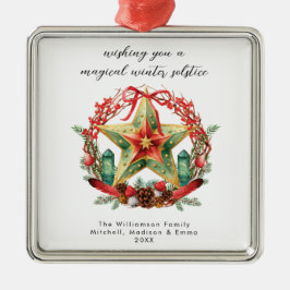 Vinter Solstice WandeStar Helgdag Julull Yule Julgransprydnad Metall