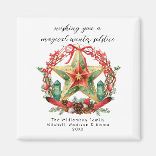 Vinter Solstice WandeStar Helgdag Julull Yule Magnet