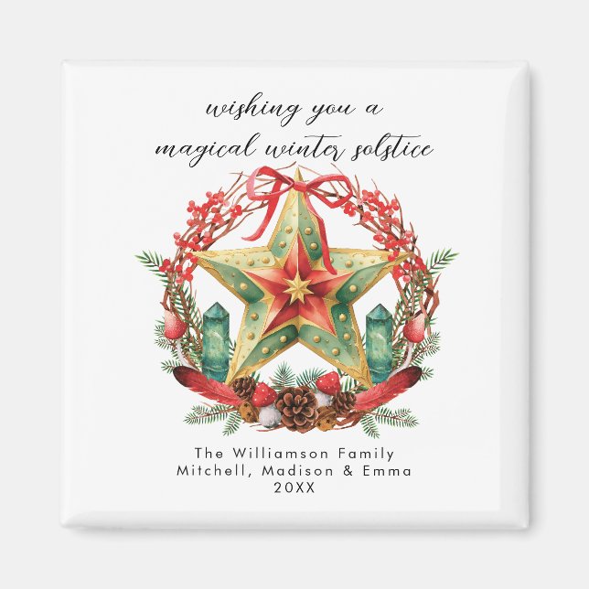 Vinter Solstice WandeStar Helgdag Julull Yule Magnet (Framsidan)