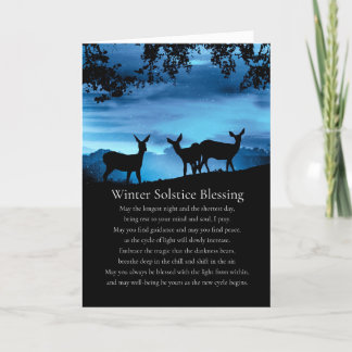 Vinter Solstice Yule Bluting in Nature Kort