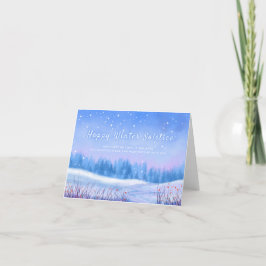 Vinter Solstice Yule HolidayCard "Returning Light" Tack Kort