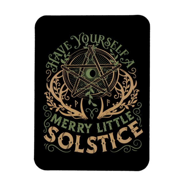 Vinter Solstick Jul Julfirande  Magnet (Vertikal)