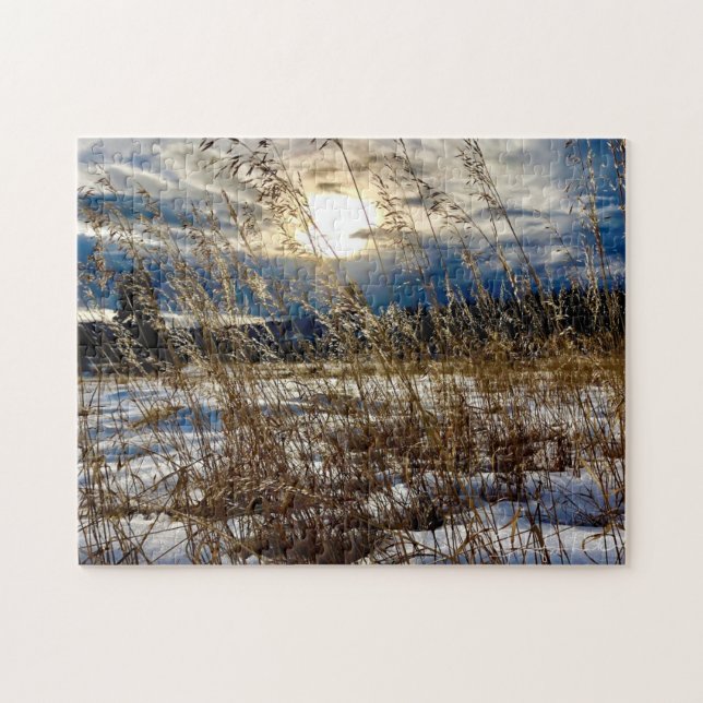 Vinter Soltice Puzzle Pussel (Horisontell)