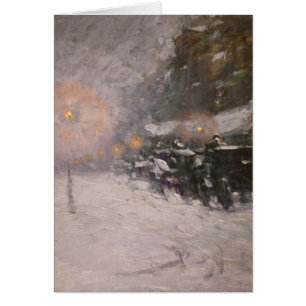 Vinter som är midnatt - Childe Hassam Hälsningskort