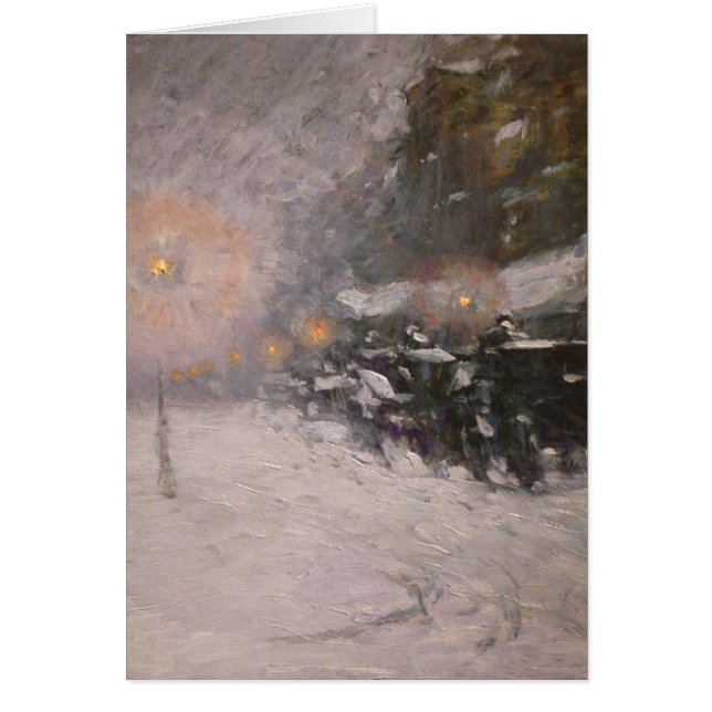 Vinter som är midnatt - Childe Hassam Hälsningskort (Framsidan)