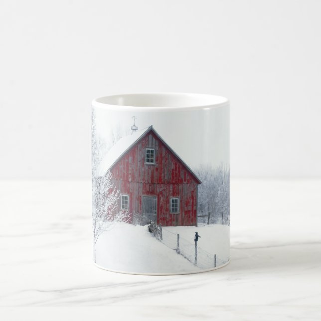 Vinter som glaseras med ladugården kaffemugg (Center)