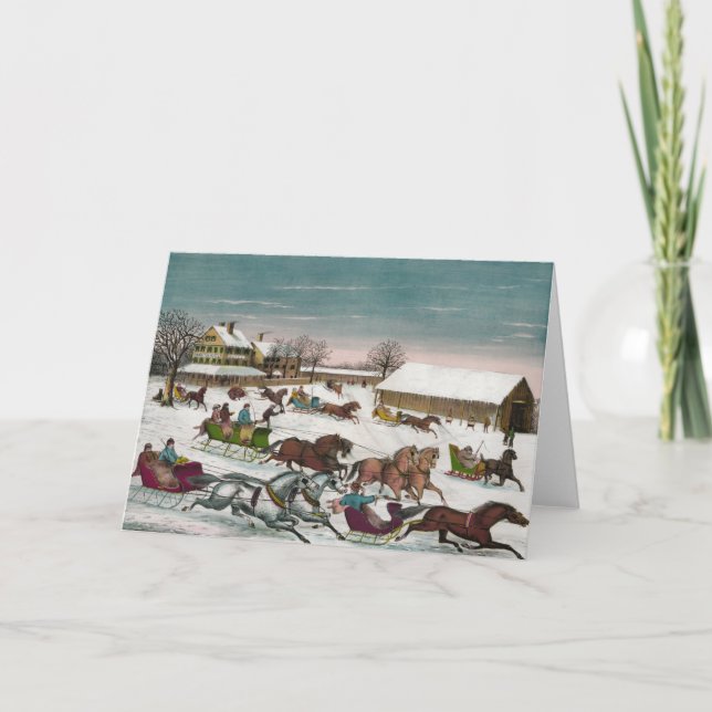 Vinter som lämnar det Brighton hotellet Helgkort (Framsida)