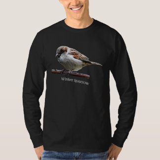 Vinter sparrow amerikansk träd sparrow fågel ornit t shirt