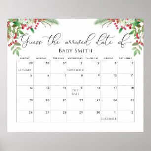 Vinter städsegrön gissa förfallodatum kalender poster