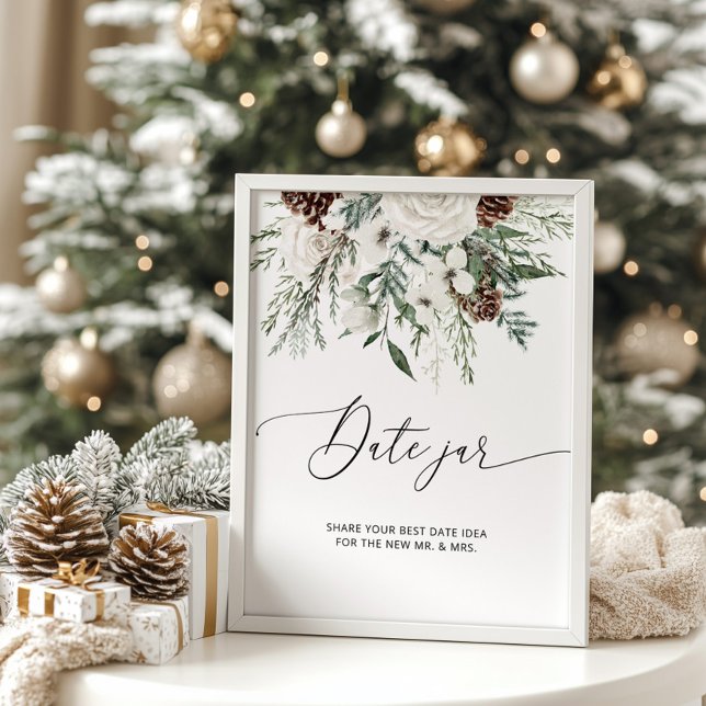 Vinter Ständigt Grönt Datum kruk- bröllopsspel Pos Poster (Skapare uppladdad)