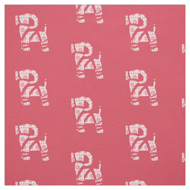 Vinter Sticka jul Yule Bock Fabric Tyg (Provkarta)