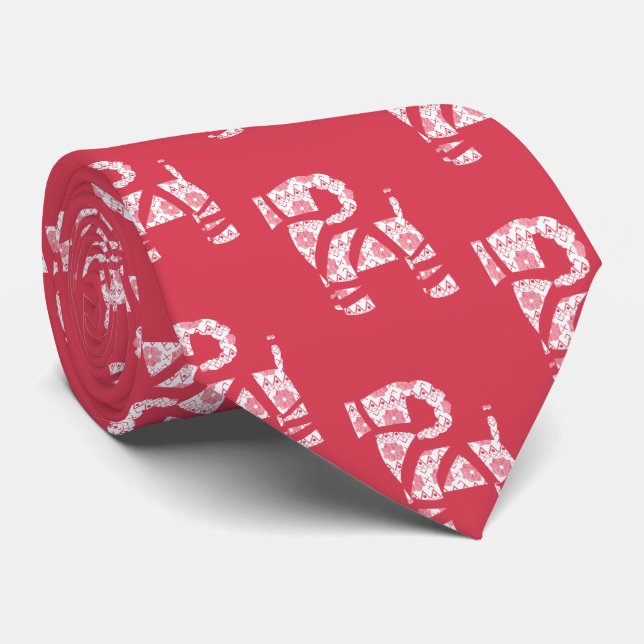 Vinter Sticka jul Yule Bock Tie Slips (Rullad)