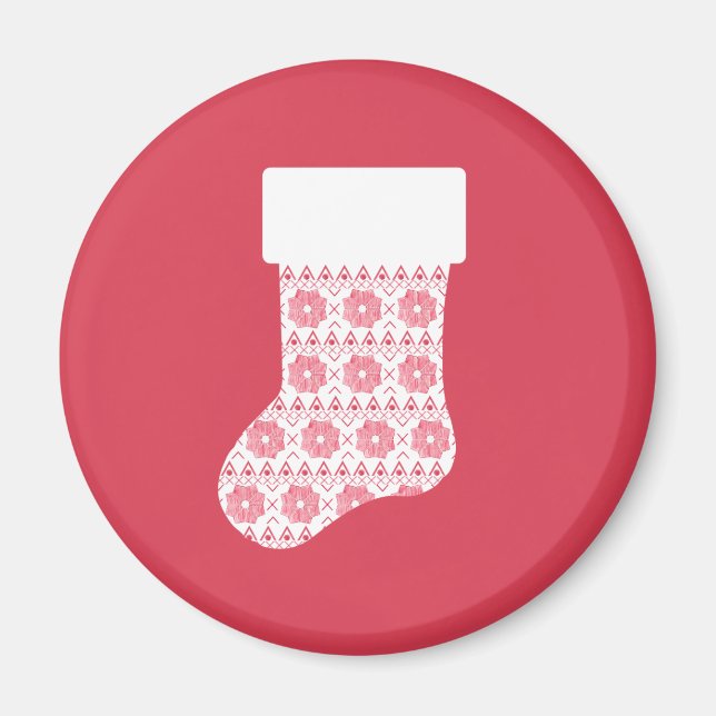 Vinter-Sticka-julgranens magnet (Framsidan)