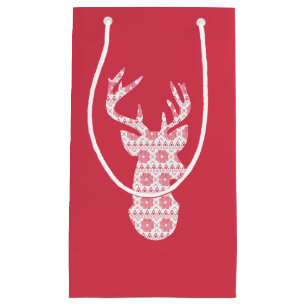 Vinter Sticka julpryder Gift Bag