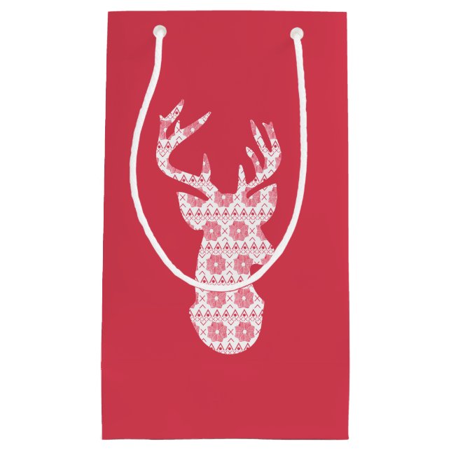 Vinter Sticka julpryder Gift Bag (Framsidan)
