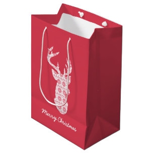 Vinter Sticka julpryder Gift Bag