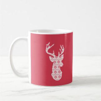 Vinter Sticka julrenar Kaffemugg