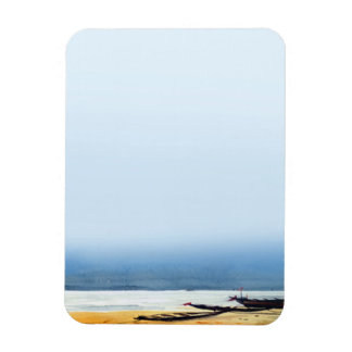 Vinter strand, akvarellmålning magnet