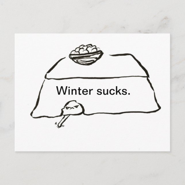 Vinter sucks vykort (Framsida)