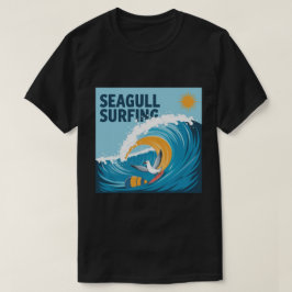 Vinter Surfande Måse, Måse Surfar T Shirt