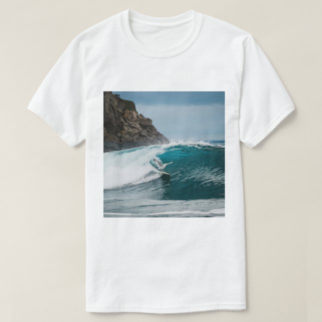 Vinter Surfare Måsfågel, Måsfågel Surfning, Måsfåg T Shirt (Design framsida)