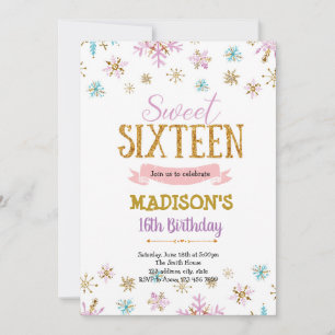 Vinter sweet 16 inbjudan