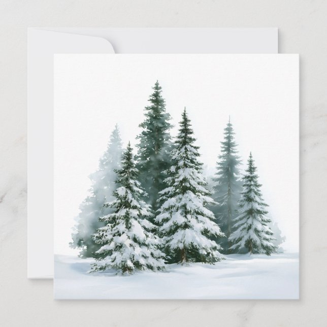 Vinter Tallar Julkort (Framsida)