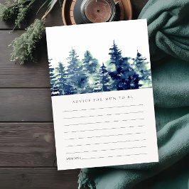 Vinter Tallskog Snö Tips för Mamma Baby Shower Tilläggskort