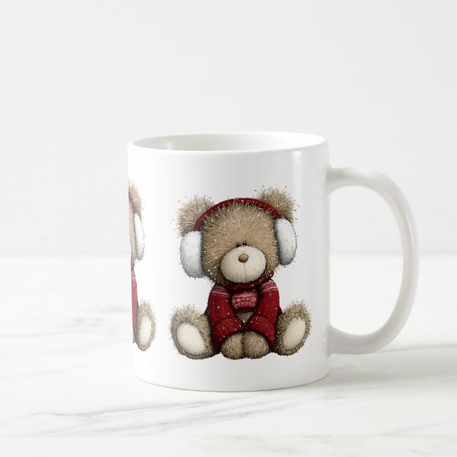 Vinter Teddybjörn Kaffemugg (Höger)