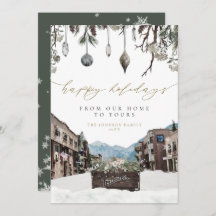 Vinter Telluride Colorado Mountain-julkort