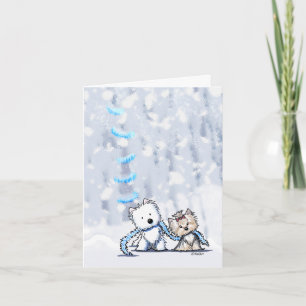 Vinter Terriers KiniArt Vykort