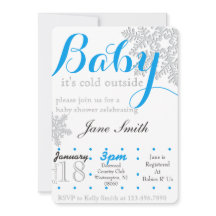 Vinter Theme Baby Shower Inbjudan