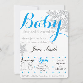 Vinter Theme Baby Shower Inbjudan