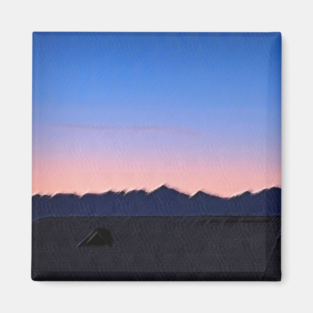 Vinter tidigt morgon magnet (Framsidan)