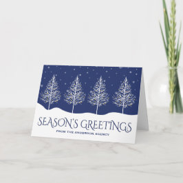 Vinter Träd Corporate Business Holiday Greetings Helgkort