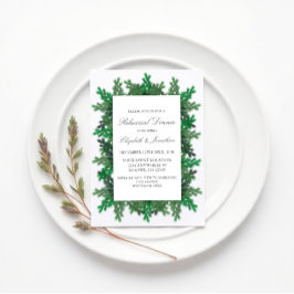 Vinter Träd Grenar Photo Rehearsal Dinner Inbjudningar