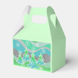 Vinter-Träd-Grönt, förmånsruta Presentaskar