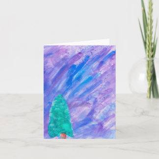 Vinter-Träd-hälsningskort Kort