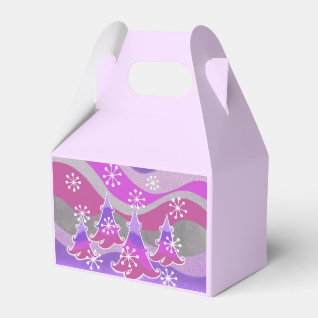 Vinter-Träd-Lila, förmånsruta Presentaskar (Framsidan Sidan)