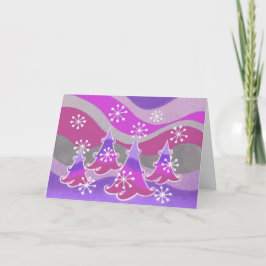 Vinter Träd lila "Season's Greetings"-kort Helgkort