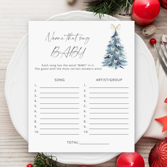 Vinter träd Namn den sång babyduschspelet (Skapare uppladdad)