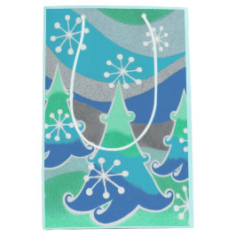 Vinter-Träd presentsäcksmedium