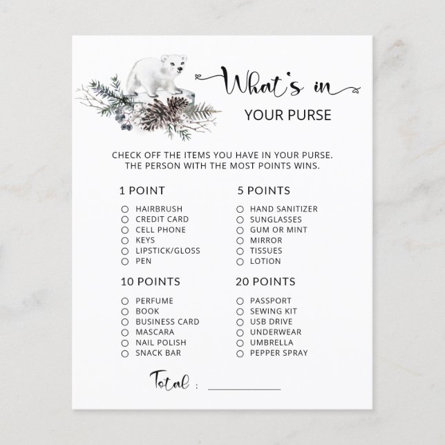 Vinter Vad är i ditt handduschspel? (Framsida)