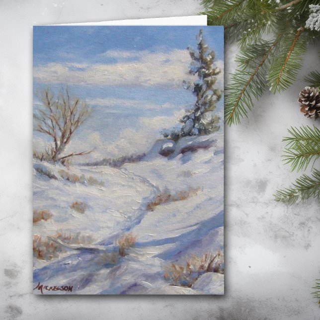 Vinter Väg Art-julkort Helgkort (Skapare uppladdad)