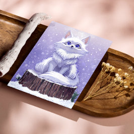 Vinter Väktare :Drömsk Arktisk Räv vilda djur Perfect Poster