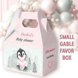 Vinter-Valentineser Penguin Girl Baby Shower Presentaskar