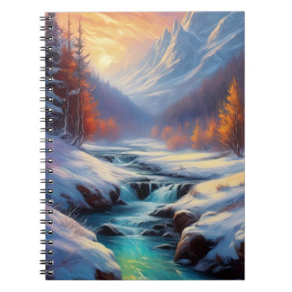 Vinter Valley i Morgonens ljus Anteckningsbok