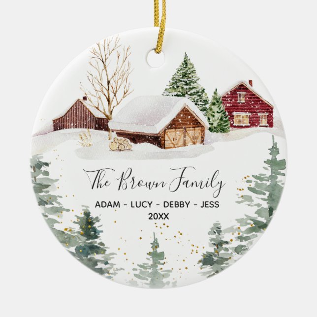 Vinter Vår första jul i vårt nya hem Julgransprydnad Keramik (Framsidan)