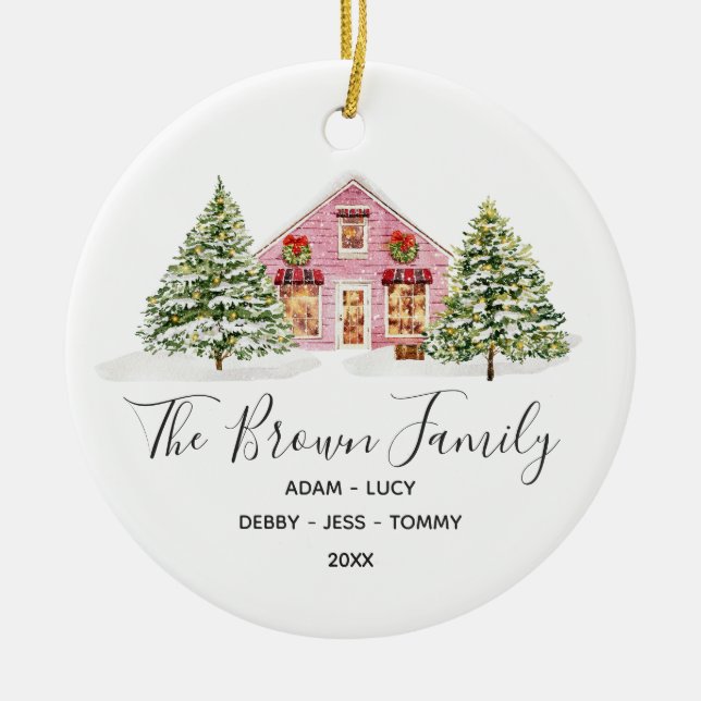 Vinter Vår första jul i vårt nya hem Julgransprydnad Keramik (Framsidan)