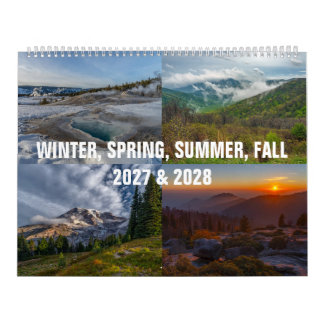 Vinter, vår, sommar höst 2027 & 2028 kalender